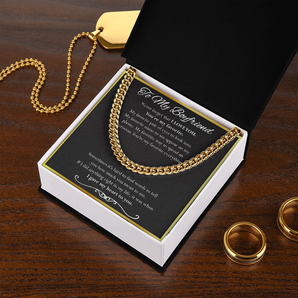 Cuban Link Chain Gift For Boyfriend.