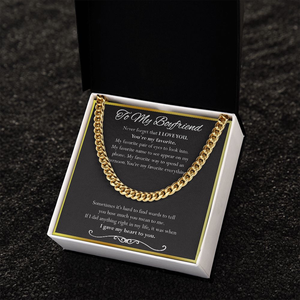 Cuban Link Chain Gift For Boyfriend.