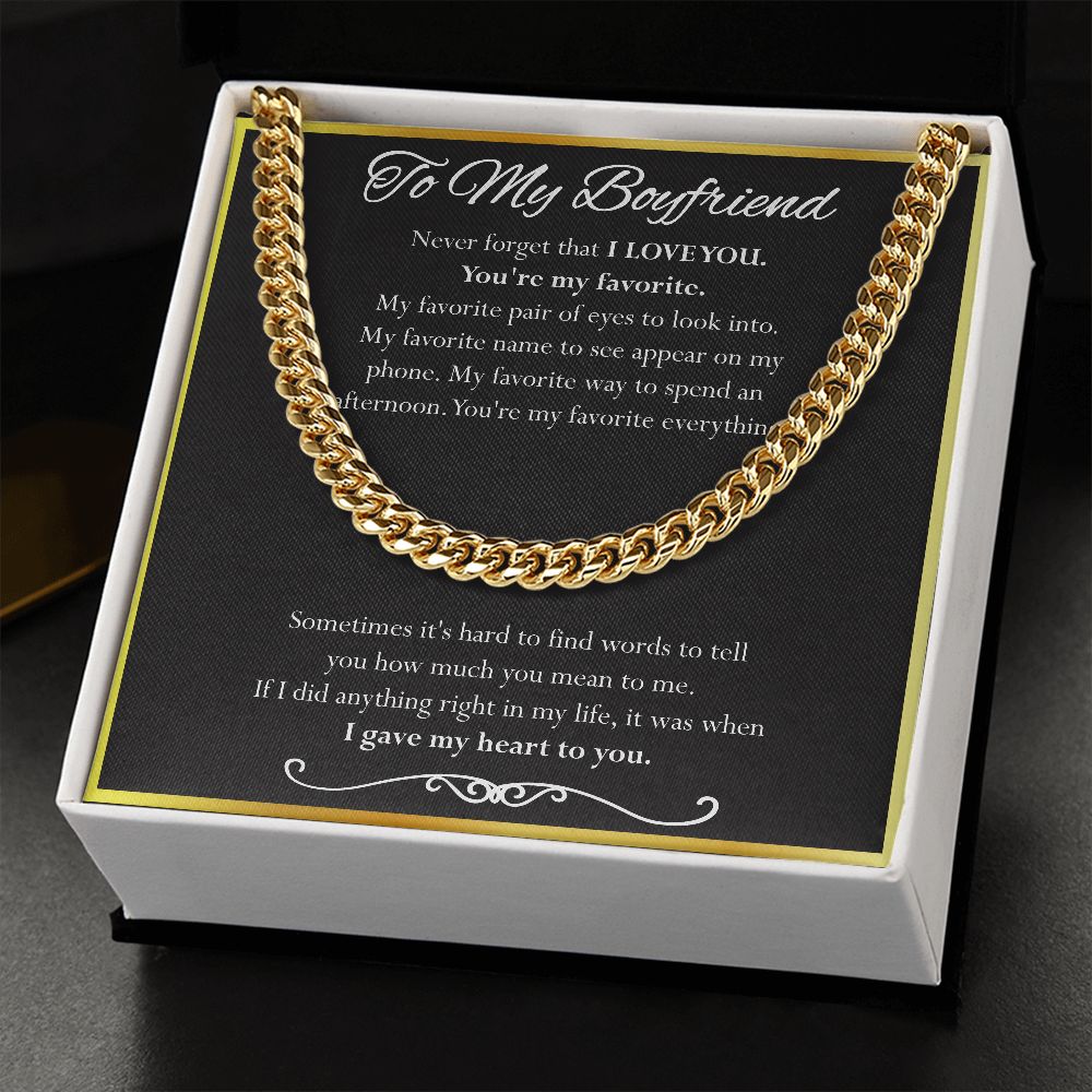 Cuban Link Chain Gift For Boyfriend.