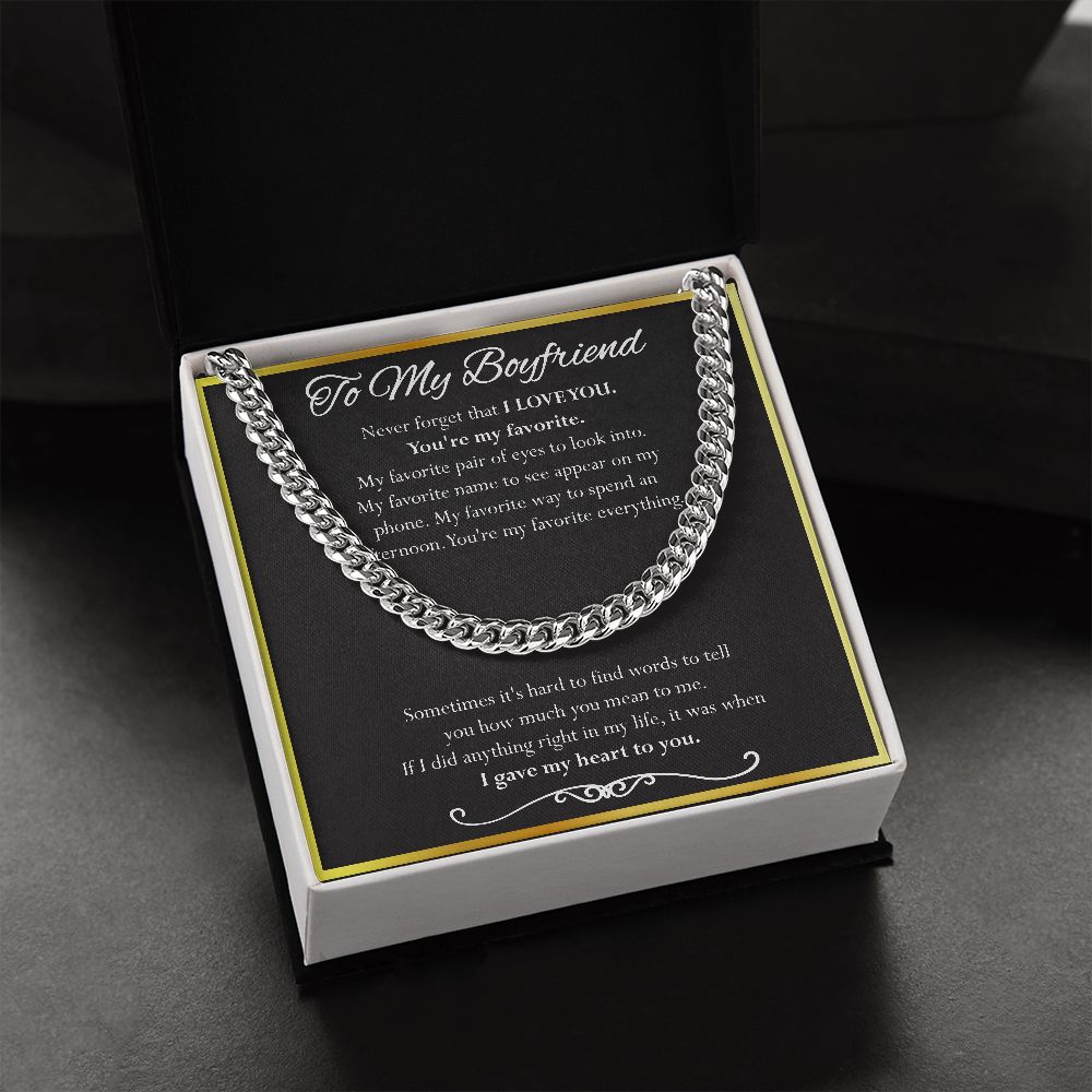 Cuban Link Chain Gift For Boyfriend.