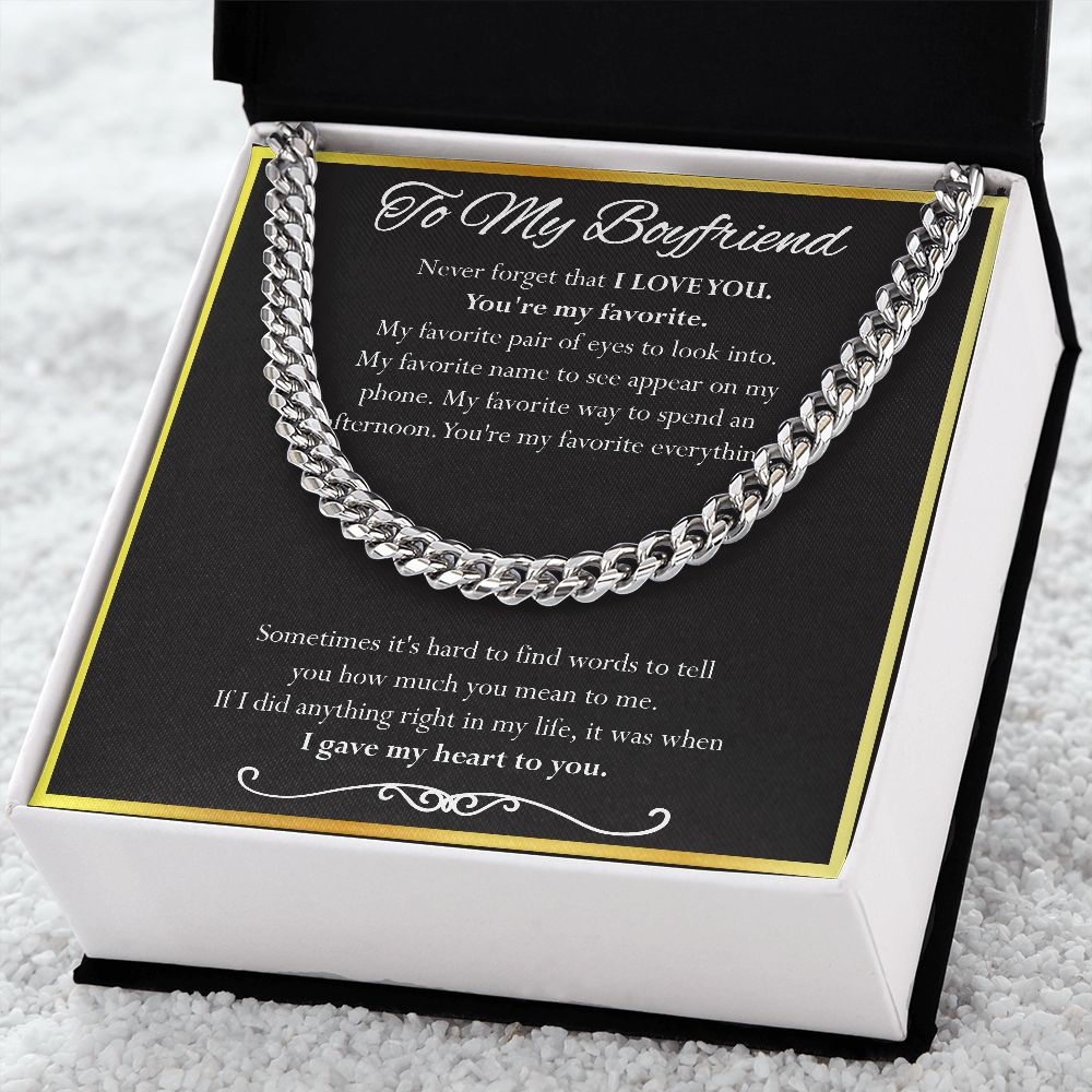 Cuban Link Chain Gift For Boyfriend.