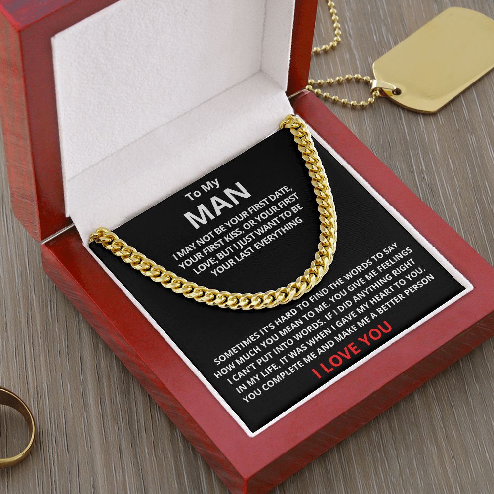 To My Man Cuban Link Chain (Stainless Steel)