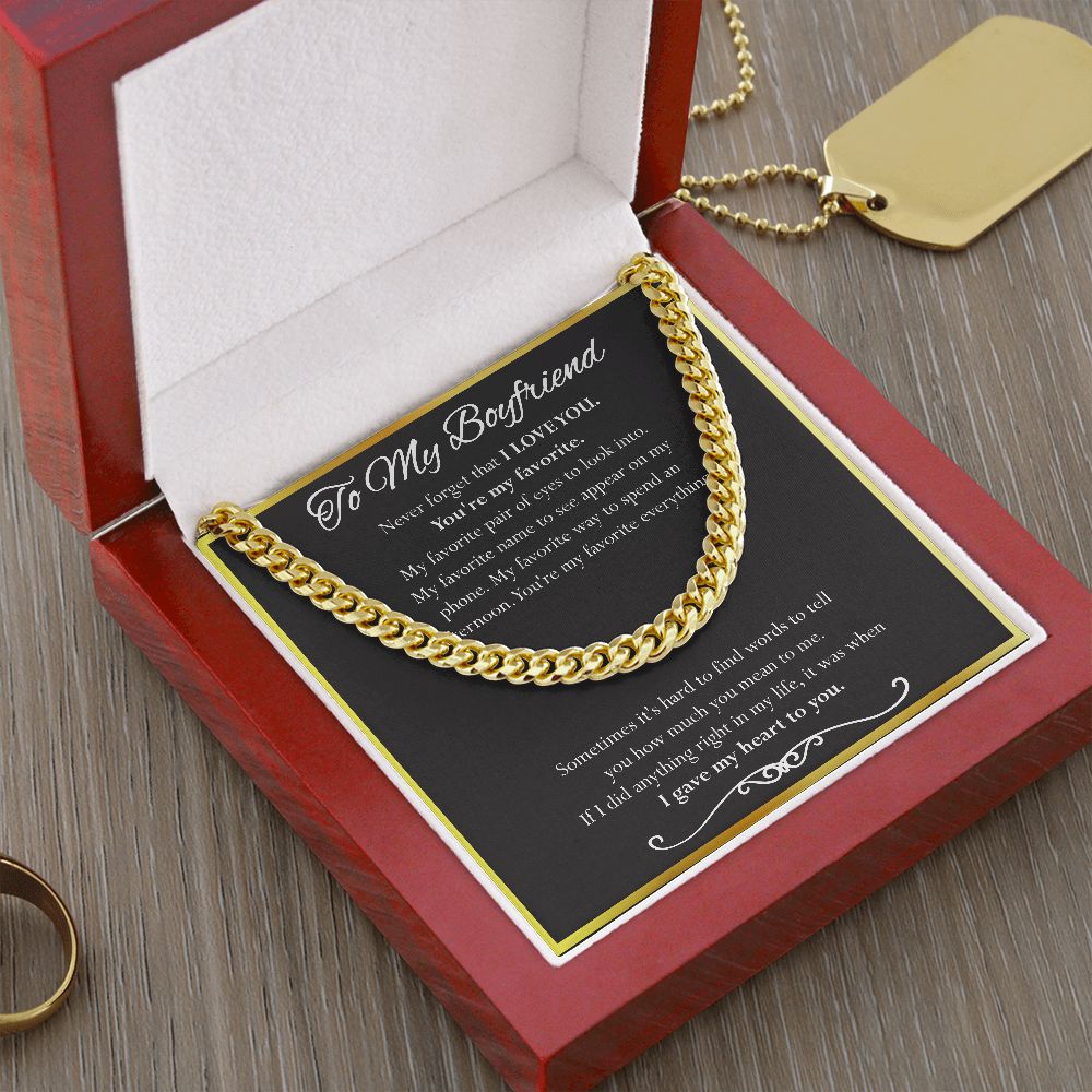 Cuban Link Chain Gift For Boyfriend.