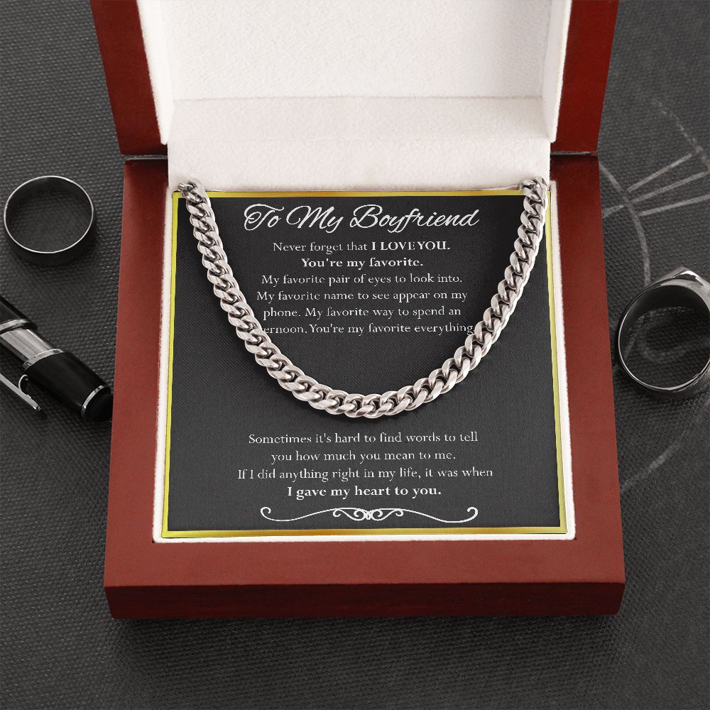 Cuban Link Chain Gift For Boyfriend.