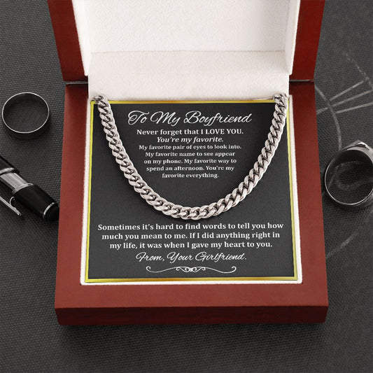 Your Special Gift To Him Cuban Link Chain (Boyfriend)