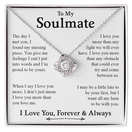 My Soulmate | My Missing Piece - Love Knot Necklace