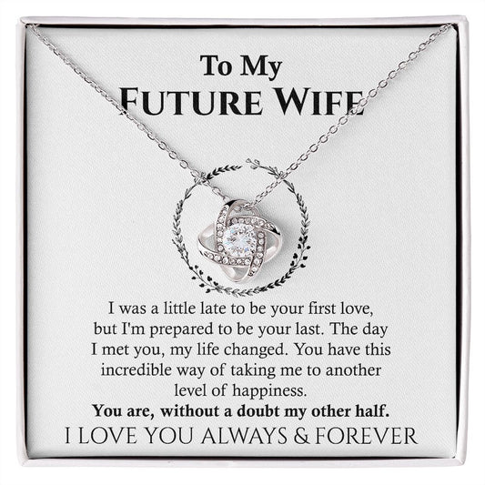 To My Future Wife Love Knot Necklace