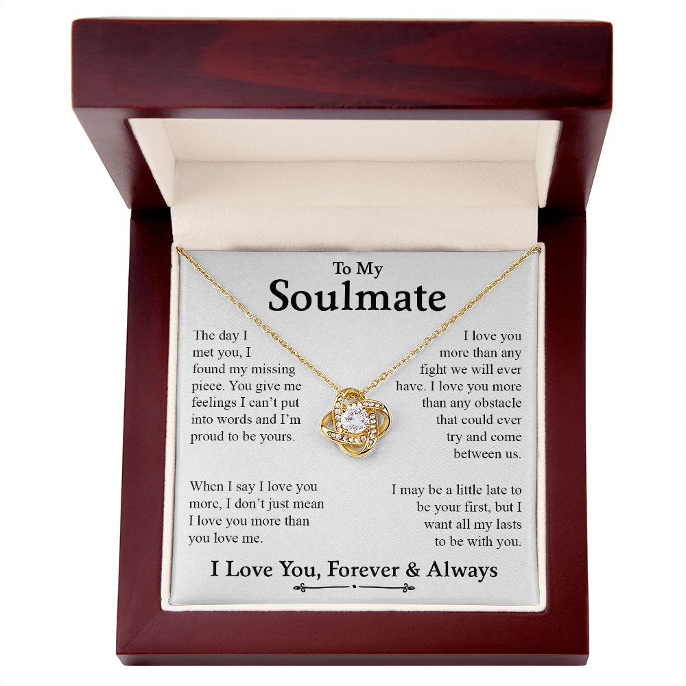 My Soulmate | My Missing Piece - Love Knot Necklace