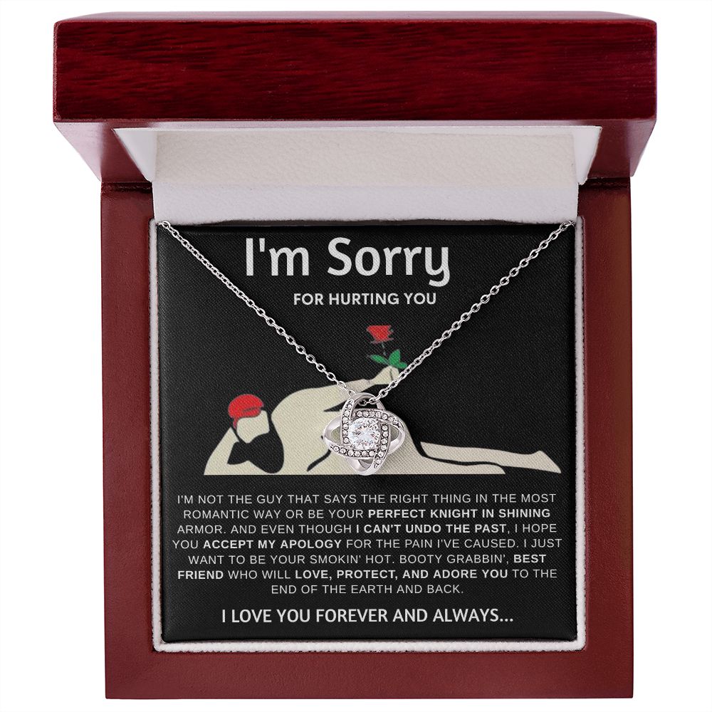 I'M Sorry For Hurting You Flower Love Knot Necklace