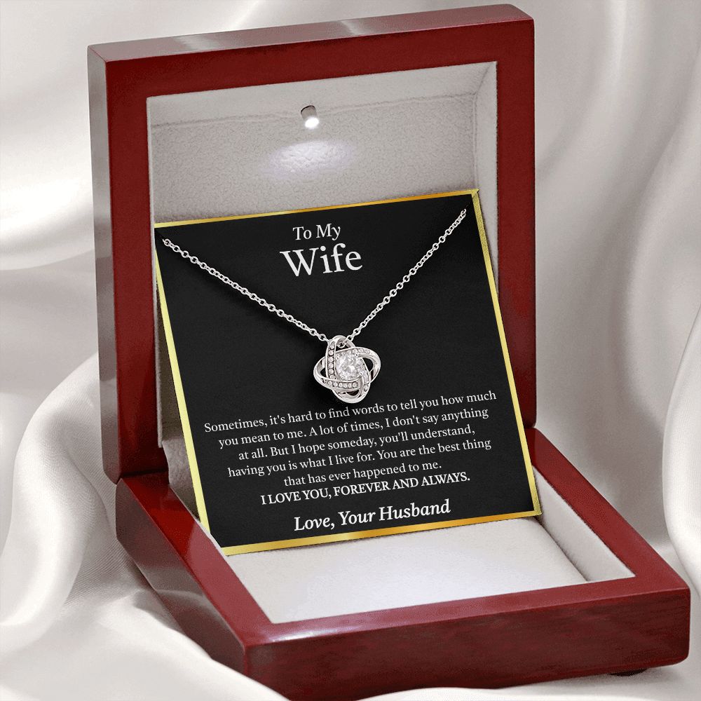 You mean so much to me (Wife) Love Knot Necklace