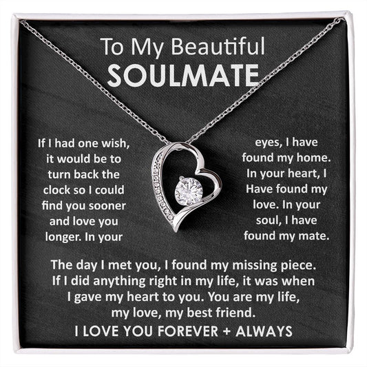 To My Beautiful Soulmate Forever Love Necklace