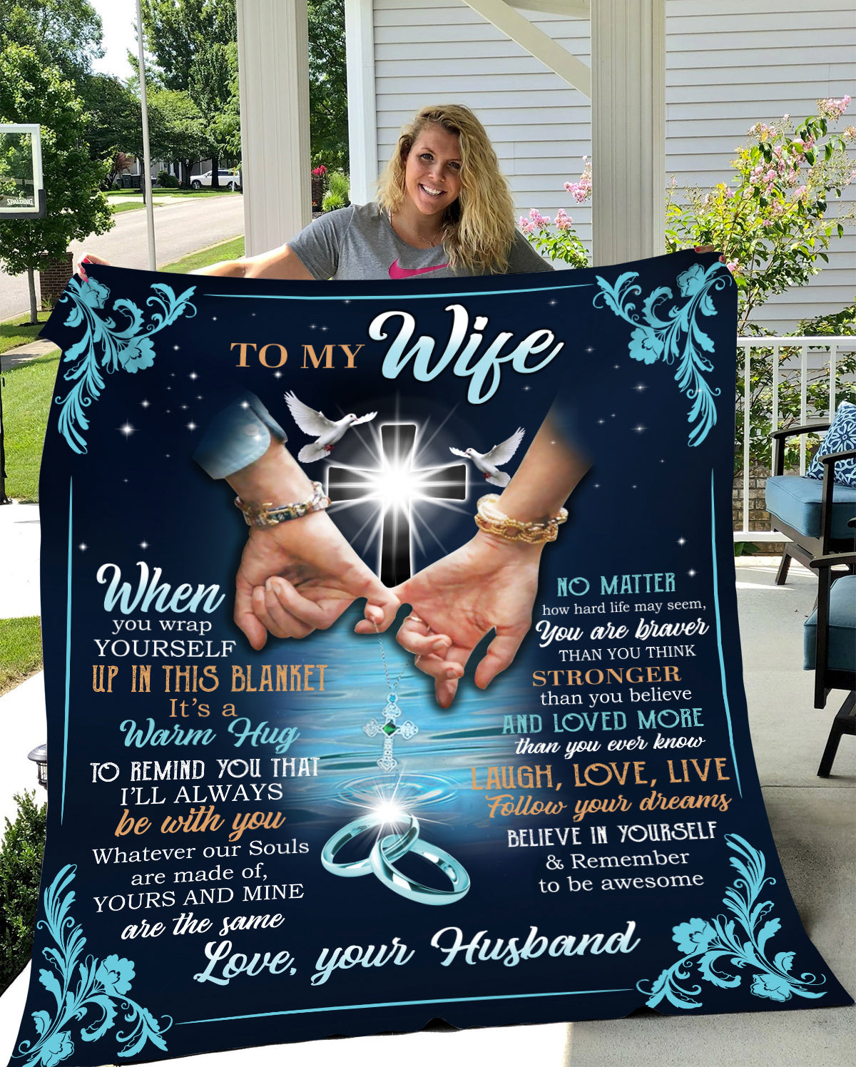 To My Wife Blanket From Husband
