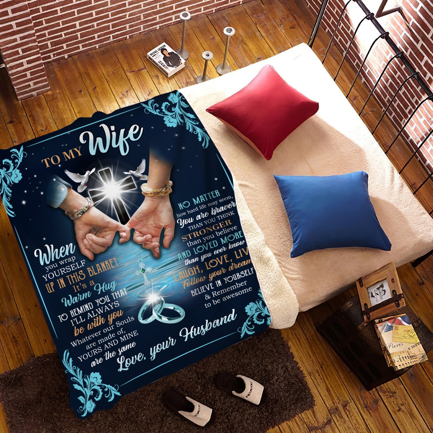 To My Wife Blanket From Husband